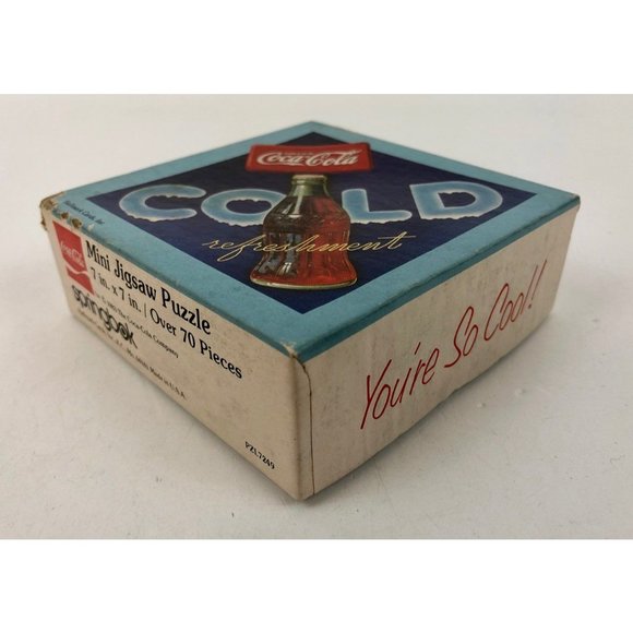 Coca Cola Mini Jigsaw Puzzle Sprinbok Hallmark Cards Over 70 Pieces 1983 - Picture 7 of 8